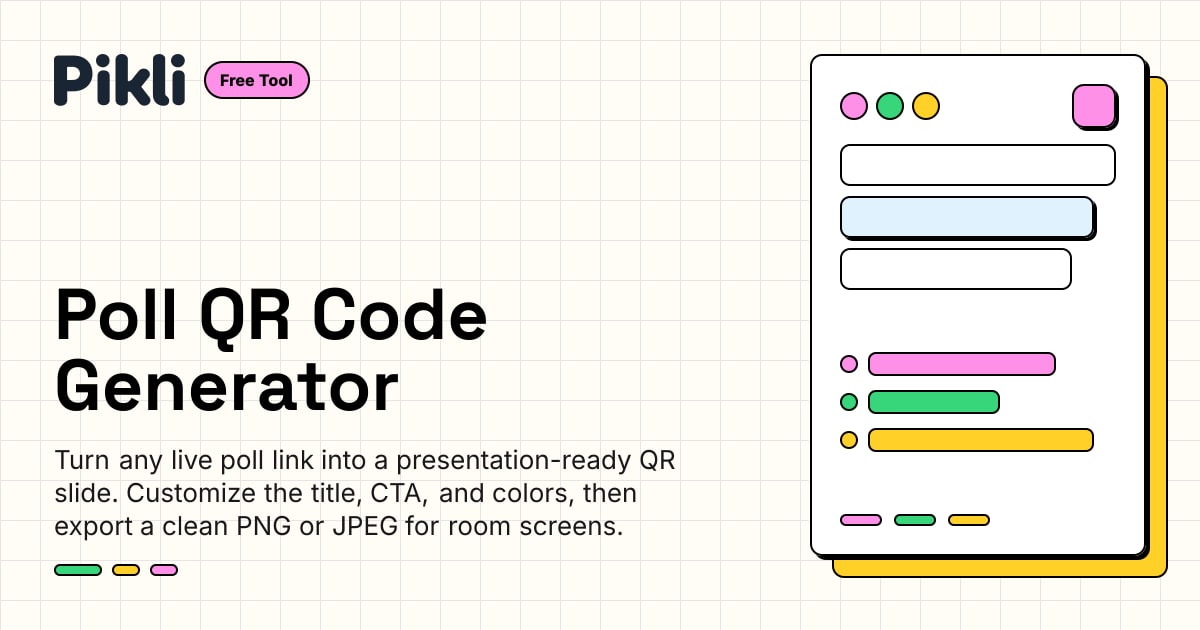 Poll QR Code Generator - Create Join Slides Fast